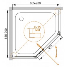 Душевой уголок CEZARES ECO-O-P-1-C-Br