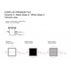 Точечный трап PESTAN Confluo Standard Black Glass
