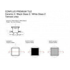 Точечный трап PESTAN Confluo Standard White Glass