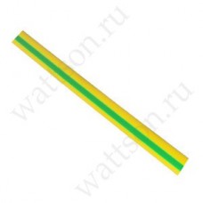 Термоусадочная трубка ТТУ 3/1,5 – 1 метр, желто-зеленая
