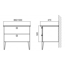 Мебель для ванной комнаты  BELBAGNO ATRIA-1000