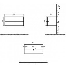 Мебель для ванной комнаты  BELBAGNO FORMICA-900