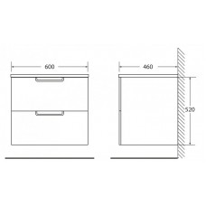 Мебель для ванной комнаты BELBAGNO LETICIA-600