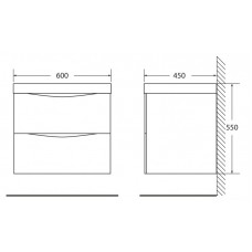 Мебель для ванной комнаты BELBAGNO MARINO-600