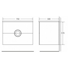 Мебель для ванной комнаты BELBAGNO ONDA-750