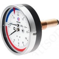 КИП Термоманометр ТМТБ-31Т.1 (0 - 120°С) (0 - 1,0 MPa,) 80 мм, задн. подкл. G1/2, шток 46 мм, класс 2.5