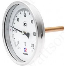 КИП Термометр БТ-31.211 (0 - 100°С) 63 мм, задн. подкл. G1/2, шток 46 мм, класс 2.5