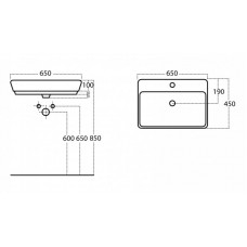 Раковина накладная BELBAGNO  BB3065KL