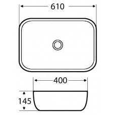 Раковина накладная BELBAGNO BB2143-P