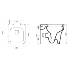 Унитаз приставной BELBAGNO JANICE