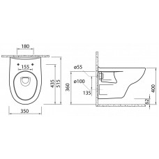 Унитаз подвесной BELBAGNO LINEA