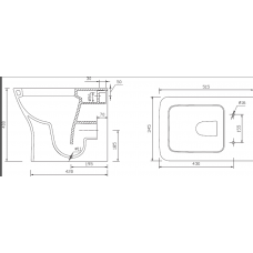 Унитаз приставной BELBAGNO SILVIA