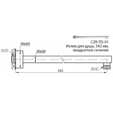 Излив для душа CEZARES  Articoli Vari CZR-C-TD-01