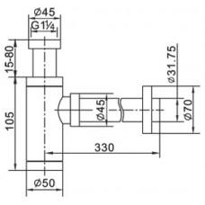 Сифон для раковины Articoli Vari CZR-SMT2-01(02,03)