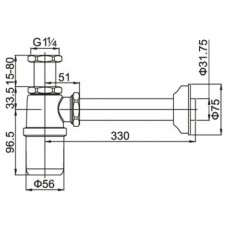 Сифон для раковины Articoli Vari CZR-SBA-02(01,03)