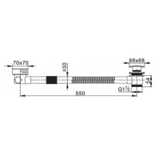 Слив-перелив для акриловой ванны Articoli Vari CZR-STWQ1-01(02,03)