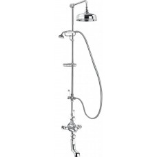 Душевая колонна с термостатическим смесителем на ванну,  ручным и верхним душем CEZARES BOHEMIA-S-CVD-T-Bi
