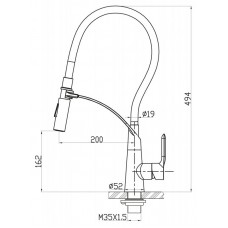 Смеситель для кухни двухрежимный BELBAGNO BB-LAM36-IN