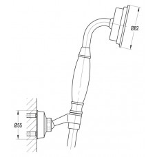 Ручной душ со шлангом и держателем CEZARES LIBERTY-F-KD-01