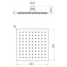 Верхний душ BELBAGNO CARIN BB-SLD2C-200-CRM