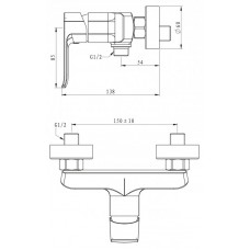 Смеситель для душа BELBAGNO DISCO DIS-ESDM-CRM