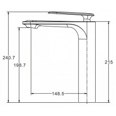 Смеситель для накладных раковин BELBAGNO GELLO GEL-LMC-CRM