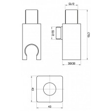 Штуцер с держателем BELBAGNO NOVA BB-DHLA-IN