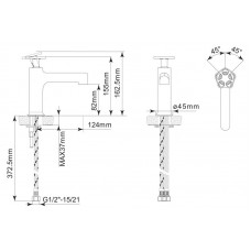 Смеситель для раковины BELBAGNO ROSO ROS-LVM-CRM