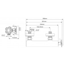 Смеситель для душа BELBAGNO ROSO ROS-ESDM-CRM