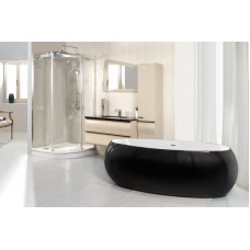 Ванна акриловая отдельностоящая BELBAGNO  BB18-NERO/BIA
