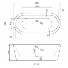Ванна акриловая отдельностоящая BELBAGNO BB29