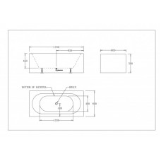 Ванна акриловая отдельностоящая BELBAGNO BB78-1700